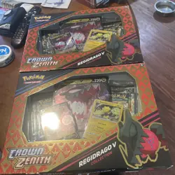 Pokemon TCG Crown Zenith Regidrago V Collection Boxes (Lot of 2) - Image 1