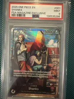 Shanks (2025 PSA Magazine Promo) OP09-001 One Piece Promotion Cards Foil - Image 1