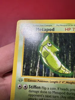 Metapod 54/102 Shadowless 1st Edition Base Set Pokemon Card MP - Image 3