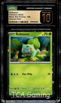CGC 10 PRISTINE Bulbasaur SVP046 COSMOS HOLO PROMO Pokemon Card - Image 1