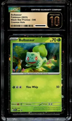 CGC 10 PRISTINE Bulbasaur SVP046 COSMOS HOLO PROMO Pokemon Card - Image 2
