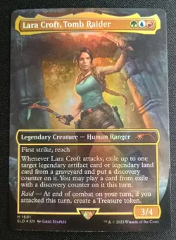 MTG Secret Lair - Lara Croft, Tomb Raider - Foil Borderless - Image 1