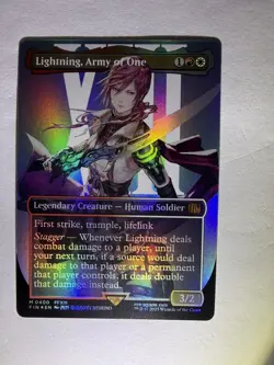 MTG Final Fantasy English Lightning, Army of One Borderless 0400 Foil - Image 2