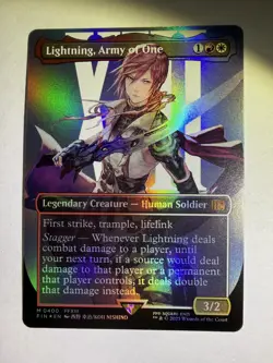 MTG Final Fantasy English Lightning, Army of One Borderless 0400 Foil - Image 5