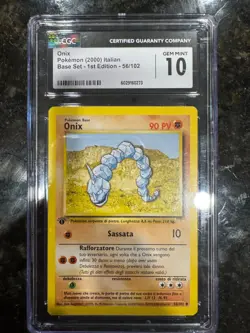 2000 Onix 56/102 Pokemon Base Set - 1st Edition CGC 10 - Image 3