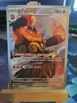 Pokemon TCG Emboar Full Art Sv: White Flare English 098/086 NM - Image 1