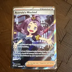 Pokemon Card Acerola's Mischief Ultra Rare ME01: Mega Evolution 165/132 - Image 1