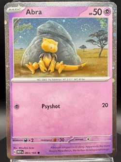Abra 063/165 Swirl Cosmo Holo Promo Scarlet & Violet 151 Pokemon TCG - Image 1