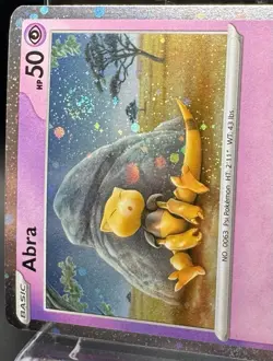 Abra 063/165 Swirl Cosmo Holo Promo Scarlet & Violet 151 Pokemon TCG - Image 3