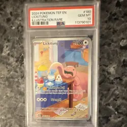 Pokemon TCG Lickitung 180/162 SV05 Temporal Forces Illustration Rare Holo PSA 10 - Image 1