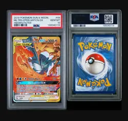 Pokemon Hidden Fates Moltres Zapdos Articuno GX 44/68 Sun & Moon Holo PSA 10 - Image 1