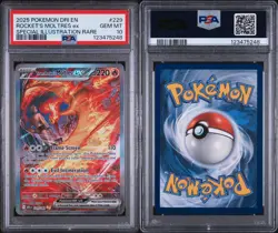 Team Rocket's Moltres EX 229/182 Destined Rivals Pokemon PSA 10 - Image 3