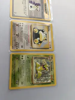 1999 Pokemon TCG Base Set 2 Lot- Victreebel, Snorlax And Imposter Professor Oak - Image 4