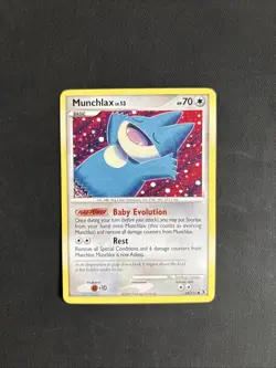 Pokemon TCG Munchlax Rising Rivals 69/111 Regular Common Non Holo 2009 - LP - Image 1