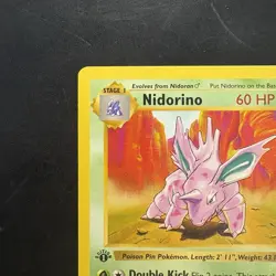 Pokemon Vintage 1st Edition Nidorino 037/102 Base Set (Shadowless) 1999 Wotc - Image 2