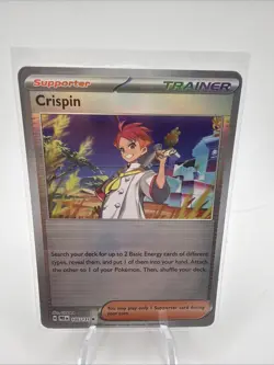 2025 Pokemon Prismatic Evolutions CRISPIN 105/131 Poke Ball Holo - Image 1