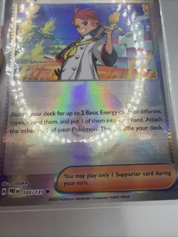2025 Pokemon Prismatic Evolutions CRISPIN 105/131 Poke Ball Holo - Image 2
