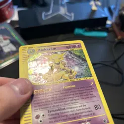POKEMON ALAKAZAM HOLO EXPEDITION BASE SET 1/165 DAMAGED - Image 3