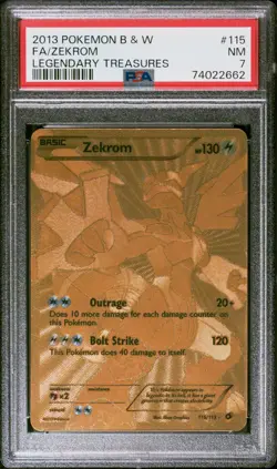 Fa/Zekrom Pokemon Black & White Legendary Treasures 115 NM PSA 7 - Image 1