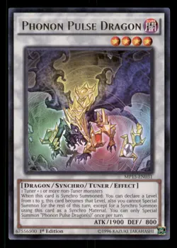 Yugioh Phonon Pulse Dragon #MP15-EN031 2015 Mega-Tins Mega Pack LP - Image 1
