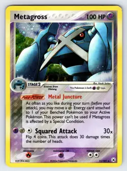 Metagross 11/101 2004 EX Hidden Legends Pokemon Card Nintendo Holo Rare - Lp/Mp - Image 1