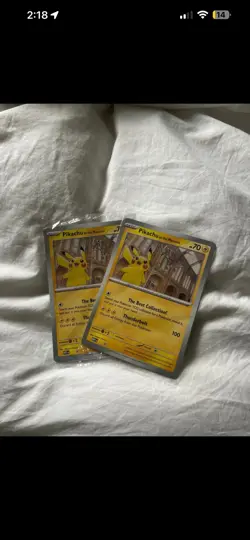 2x Pikachu At The Museum Pokemon Cards (Sealed) Pokemon tcg promo TWO CARDS - Image 1