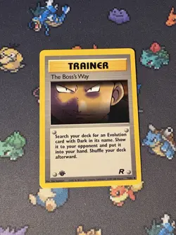 Pokemon Cards The Boss’s Way 73/82 Team Rocket FIRST EDITION - (LP) - Image 1