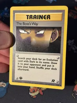 Pokemon Cards The Boss’s Way 73/82 Team Rocket FIRST EDITION - (LP) - Image 2