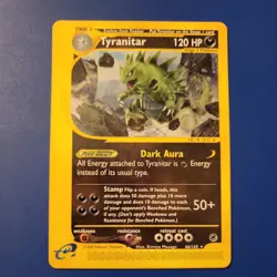 Pokemon Tyranitar Expedition Base Set Rare Regular 120HP 066/165 English 2002 - Image 1