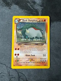 Pokemon Neo Destiny DARK DONPHAN 3/105 Holo Rare - LP Condition - Image 3