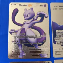 Set Of 8 Pokemon Gold Foil Fan Art Cards - Image 2