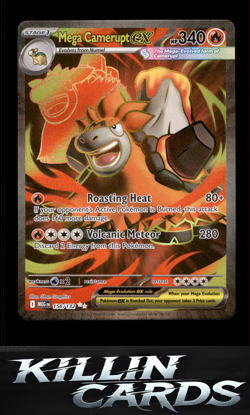 Mega Camerupt ex - 156/132 156/132 Pokemon Ultra Rare ME01: Mega Evolution Card - Image 1