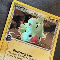 Pokemon TCG: Larvitar 52/101 (2006) EX Dragon Frontiers • Holo Stamped Card - Image 2