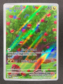 Pokemon Applin 185/167 Sv06 Twilight Masquerade Illustration Rare Holo - LP - Image 1