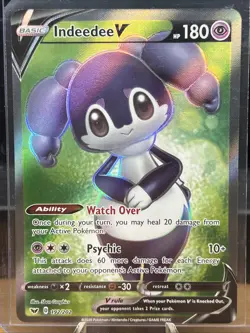 Pokemon TCG Sword & Shield Base Set Indeedee V Full Art Rare 192/202 NM/M - Image 3