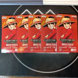One Piece (OP-13) Carrying on His Will Sleeved Booster Packs Lot of 5 Bandai - Image 1