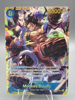Monkey.D.Luffy OP11-118 SEC - One Piece TCG - English Card Near- Secret Rare - Image 1