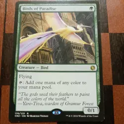 Mtg Birds of Paradise VLP/NM Conspiracy Take the Crown #176 Magic Card Rare - Image 1