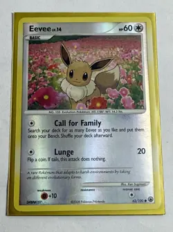 Eevee 2008 Majestic Dawn 62/100 Reverse Holo Pokemon Card LP - Image 1