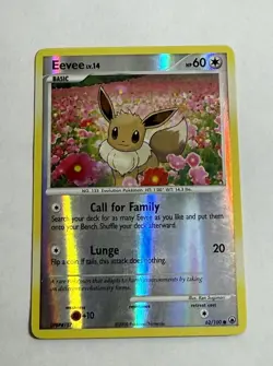 Eevee 2008 Majestic Dawn 62/100 Reverse Holo Pokemon Card LP - Image 2
