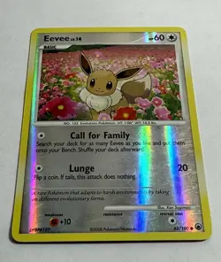 Eevee 2008 Majestic Dawn 62/100 Reverse Holo Pokemon Card LP - Image 3