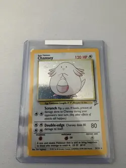 1999-2000 Chansey Pokemon Base Set 2 Holo Rare Card 3/130 Vintage - Image 1