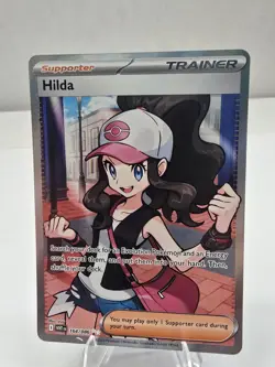 Pokemon Card TCG Hilda 164/086 Full Art Ultra Rare White Flare Holo NM Condition - Image 1