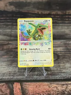 Pokemon TCG Rayquaza Amazing Rare Card 138/185 Vivid Voltage - Image 1