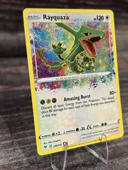 Pokemon TCG Rayquaza Amazing Rare Card 138/185 Vivid Voltage - Image 2