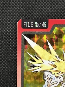 Pokemon Zapdos Carddass No. 145 Japanese Holo card Nintendo BANDAI 1997 - Image 2