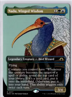 Nadu, Winged Wisdom (Borderless) Modern Horizons 3 Regular NM R 0377 - Image 1