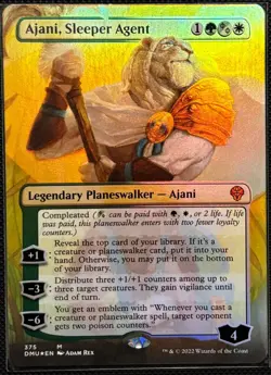 MTG Dominaria United Ajani, Sleeper Agent Borderless NM Foil (Mythic) - Image 1