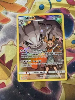 Pokemon TCG Steelix Sun & Moon - Cosmic Eclipse 247/236 Holo Secret Rare NM - Image 1