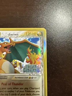 Charizard 4/100 Reverse Holo Pokemon EX Crystal Guardians MP (dent) - Image 3